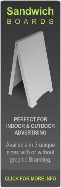 Sandwich Boards - Perfect for indoor and outdoor use. Click for more info