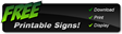 free printable signs for business